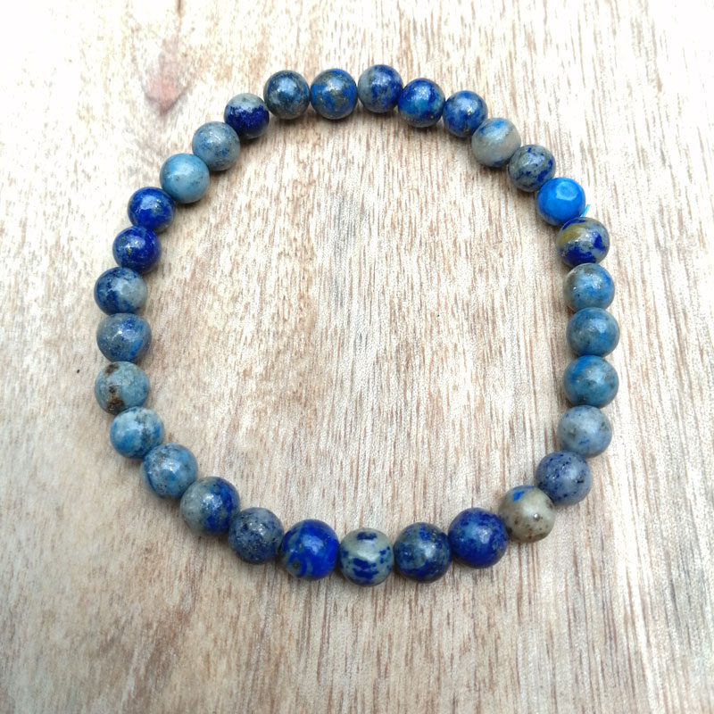 Bracelet boule pierre lapis – lazuli (2)